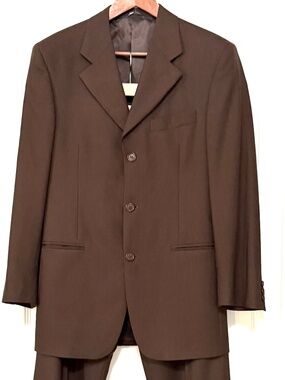 Gianfranco Ferré Studio Men's Brown 3-Button Wool Suit 36R (IT 46)